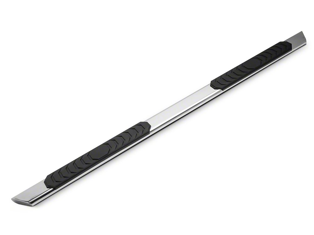 Barricade 4-Inch Flat Oval Running Boards; Stainless Steel (15-25 F-150 SuperCab)