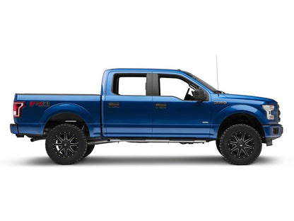 Barricade 4-Inch Flat Oval Running Boards; Stainless Steel (15-25 F-150 SuperCrew)