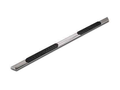 Barricade 4-Inch Flat Oval Running Boards; Stainless Steel (15-25 F-150 SuperCrew)
