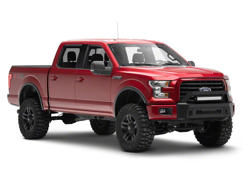 Barricade Stubby HD Front Bumper with Over-Rider Hoop and 20-Inch Dual Row LED Light Bar (15-17 F-150, Excluding Raptor)