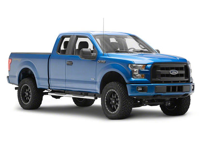 Barricade E-Series 5-Inch Straight End Side Step Bars; Stainless Steel (15-25 F-150 SuperCab)