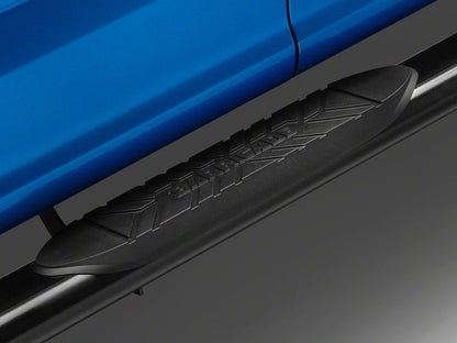 Barricade E-Series 5-Inch Straight End Side Step Bars; Black (15-25 F-150 SuperCab)