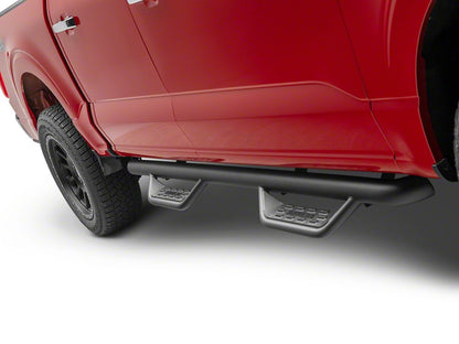 Barricade Tubular Drop Steps; Fine Textured Black Finish (15-25 F-150 SuperCrew)