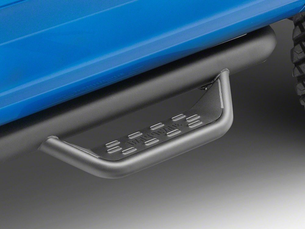 Barricade Tubular Drop Steps; Fine Textured Black Finish (15-25 F-150 SuperCab)