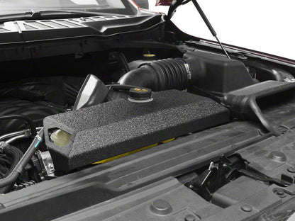 Barricade Coolant Overflow Cover; Textured Black (15-25 F-150)