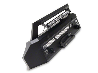 Barricade HD Stubby Front Bumper with Winch Mount and 20-Inch Single Row LED Light Bar (21-23 F-150, Excluding Raptor)