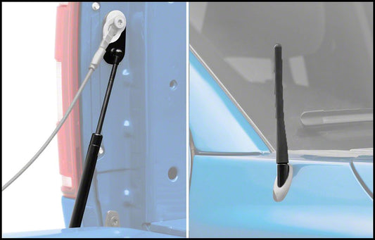 Barricade Tailgate Assist and Off-Road Black Antenna; 6.50-Inch (15-25 F-150)