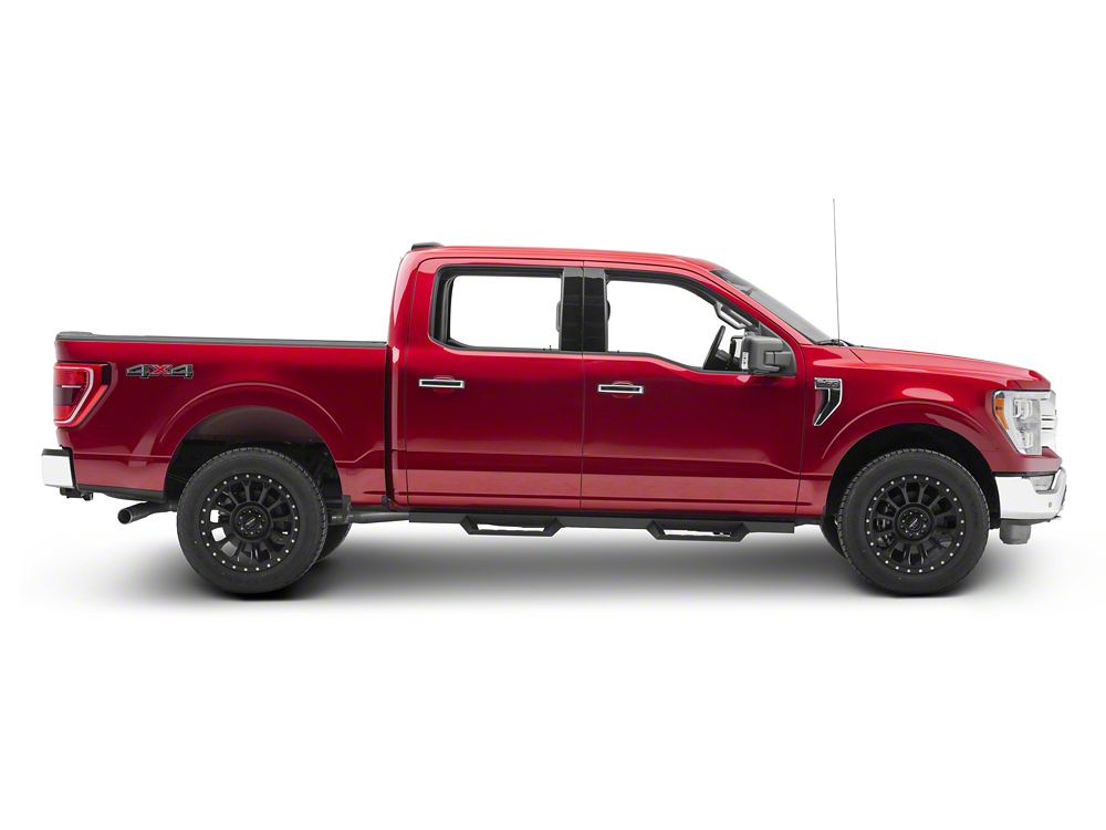 Barricade Canyon Drop Steps; Textured Black (15-25 F-150 SuperCrew)