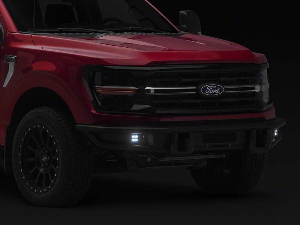 Barricade HD4 Tubular Front Bumper with LED Fog Lights (24-26 F-150, Excluding Raptor)