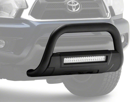 Barricade 3.50-Inch Bull Bar with Skid Plate and 20-Inch Dual Row LED Light Bar; Black (05-15 Tacoma)