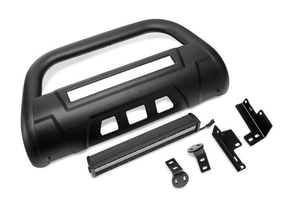 Barricade 3.50-Inch Bull Bar with Skid Plate and 20-Inch Dual Row LED Light Bar; Black (05-15 Tacoma)