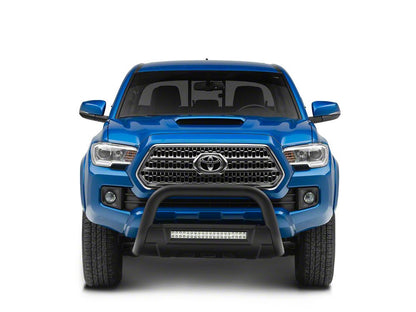 Barricade 3.50-Inch Bull Bar with Skid Plate and 20-Inch Dual Row LED Light Bar; Black (16-23 Tacoma)