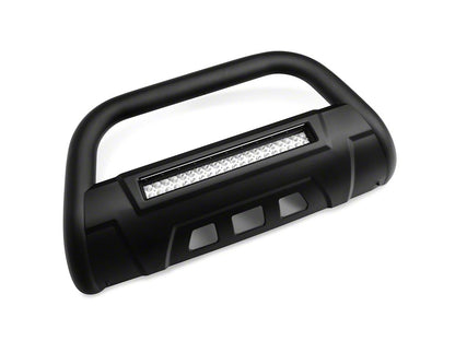 Barricade 3.50-Inch Bull Bar with Skid Plate and 20-Inch Dual Row LED Light Bar; Black (16-23 Tacoma)