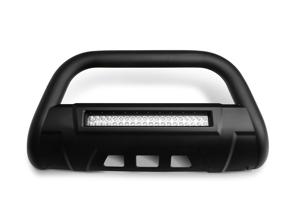 Barricade 3.50-Inch Bull Bar with Skid Plate and 20-Inch Dual Row LED Light Bar; Black (16-23 Tacoma)