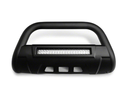 Barricade 3.50-Inch Bull Bar with Skid Plate and 20-Inch Dual Row LED Light Bar; Black (16-23 Tacoma)