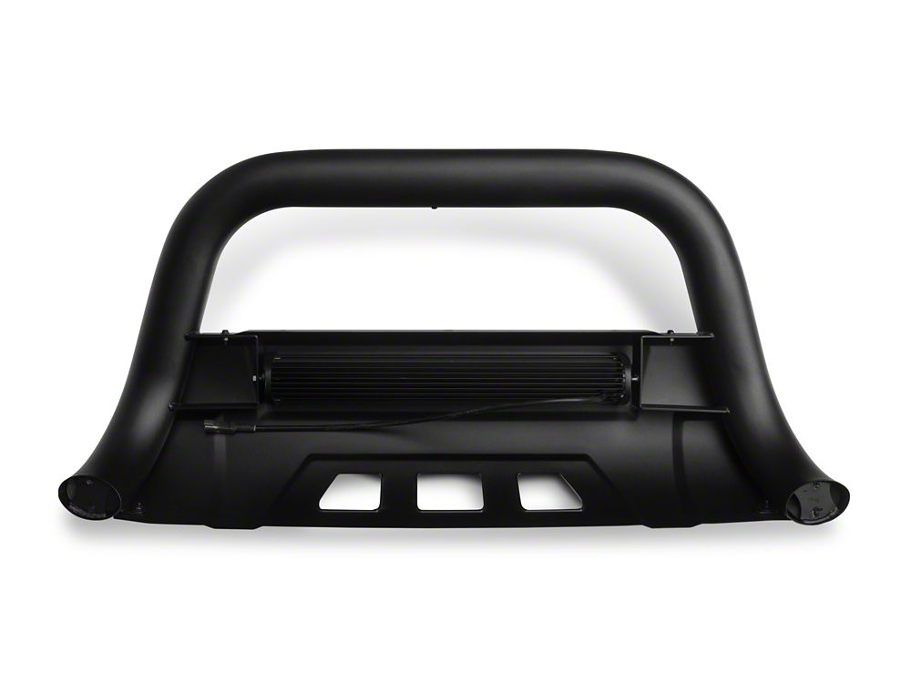 Barricade 3.50-Inch Bull Bar with Skid Plate and 20-Inch Dual Row LED Light Bar; Black (16-23 Tacoma)