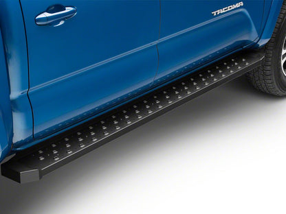 Barricade Rattler Steel Running Boards; Black (05-23 Tacoma Double Cab)