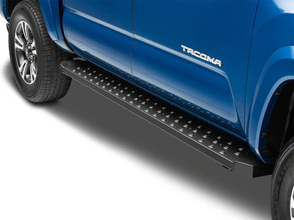 Barricade Rattler Steel Running Boards; Black (05-23 Tacoma Double Cab)