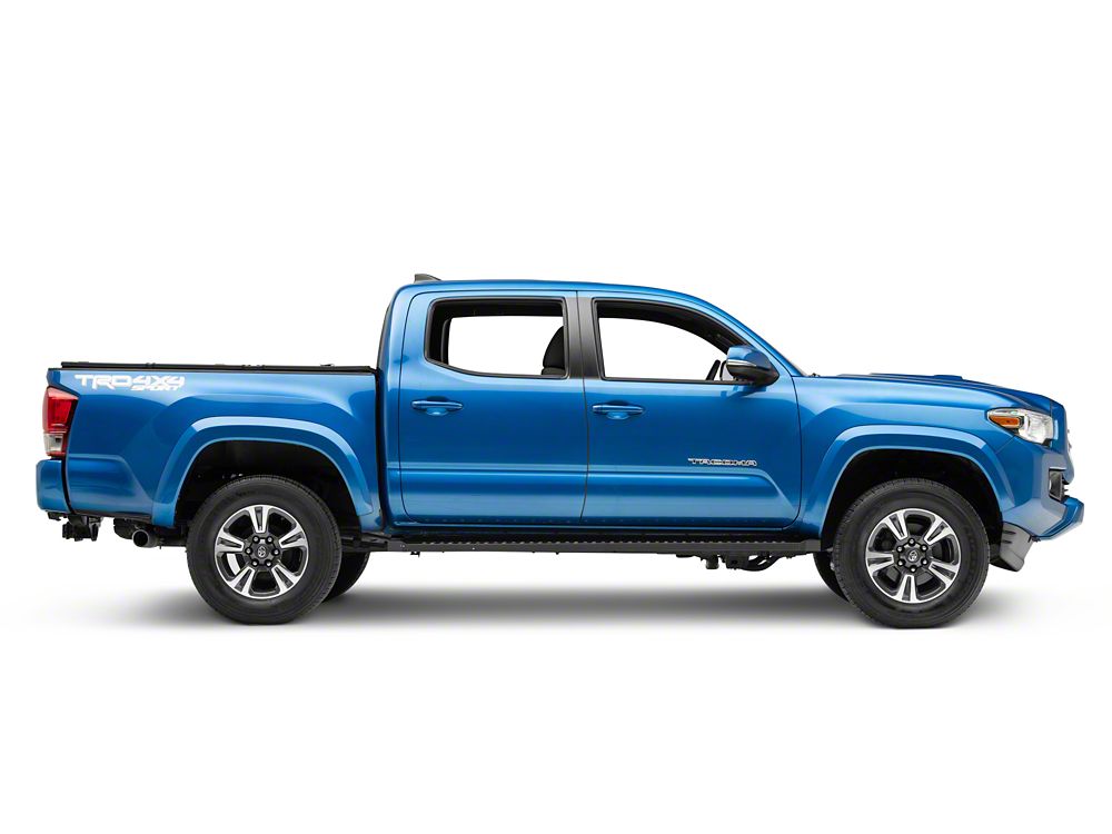 Barricade Rattler Steel Running Boards; Black (05-23 Tacoma Double Cab)