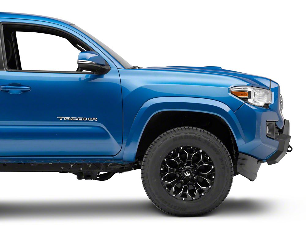 Barricade HD Stubby Front Bumper with Winch Mount and 20-Inch Single Row LED Light Bar (16-23 Tacoma)
