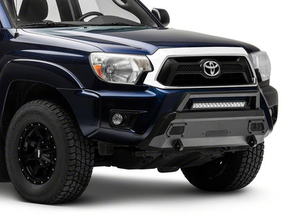 Barricade HD Stubby Front Bumper with Winch Mount and 20-Inch Single Row LED Light Bar (12-15 Tacoma)