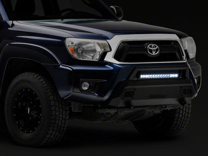 Barricade HD Stubby Front Bumper with Winch Mount and 20-Inch Single Row LED Light Bar (12-15 Tacoma)