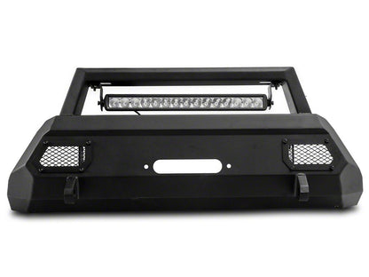 Barricade HD Stubby Front Bumper with Winch Mount and 20-Inch Single Row LED Light Bar (12-15 Tacoma)