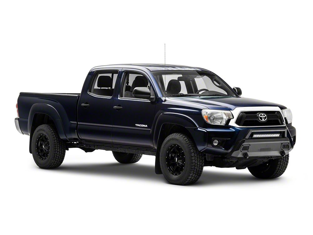 Barricade HD Stubby Front Bumper with Winch Mount and 20-Inch Single Row LED Light Bar (12-15 Tacoma)