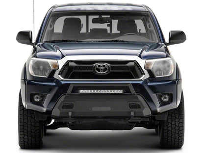 Barricade HD Stubby Front Bumper with Winch Mount and 20-Inch Single Row LED Light Bar (12-15 Tacoma)