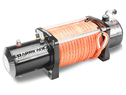 Barricade 12,000 lb. Winch with Synthetic Rope (Universal; Some Adaptation May Be Required)