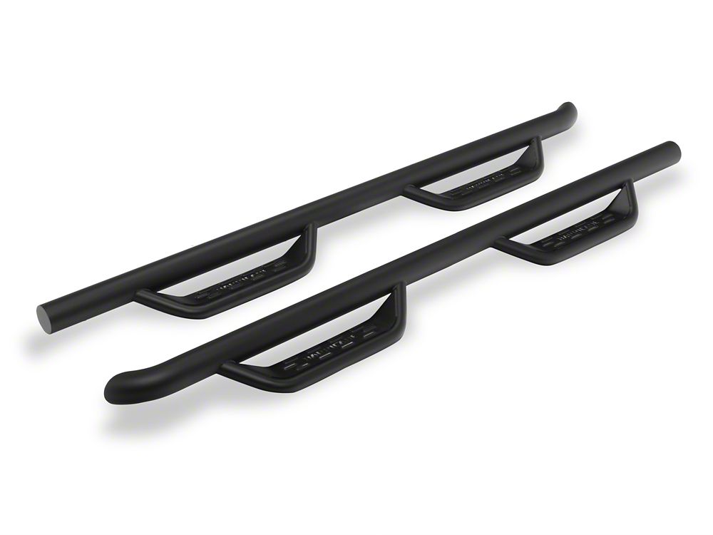 Barricade Tubular Drop Steps; Fine Textured Black (05-23 Tacoma Double Cab)