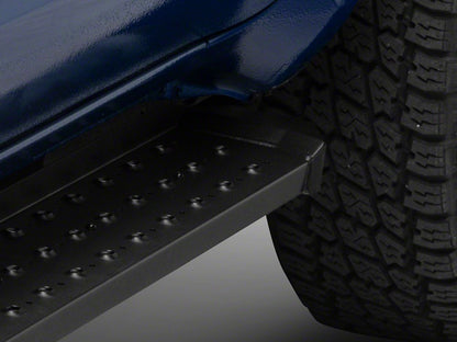 Barricade Rattler Steel Running Boards; Fine Texture Black (24-25 Tacoma Double Cab)