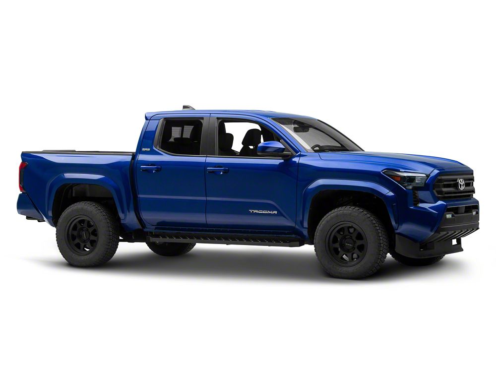 Barricade Rattler Steel Running Boards; Fine Texture Black (24-25 Tacoma Double Cab)