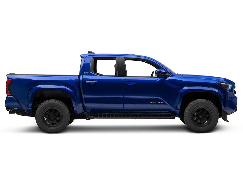 Barricade Rattler Steel Running Boards; Fine Texture Black (24-25 Tacoma Double Cab)