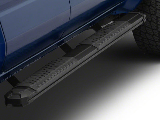 Barricade Saber 5-Inch Side Step Bars; Fine Textured Black (24-25 Tacoma Double Cab)