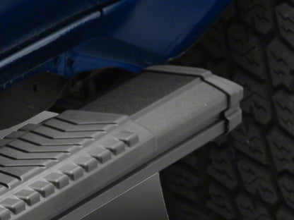 Barricade Saber 5-Inch Side Step Bars; Fine Textured Black (24-25 Tacoma Double Cab)