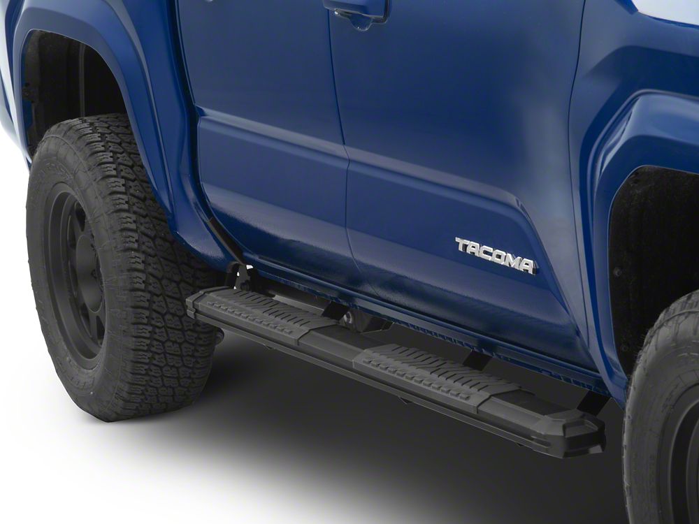 Barricade Saber 5-Inch Side Step Bars; Fine Textured Black (24-25 Tacoma Double Cab)
