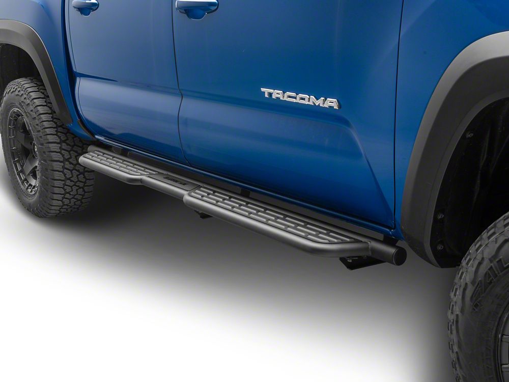 Barricade Formed HD Running Boards; Textured Black (05-23 Tacoma Double Cab)