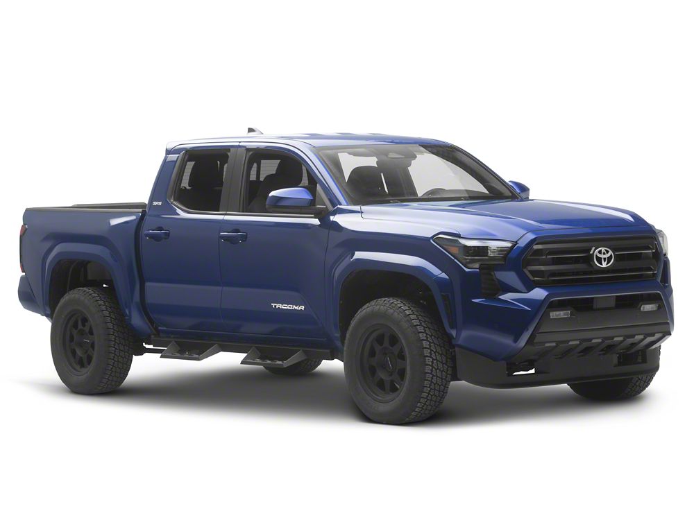 Barricade Canyon Drop Steps; Textured Black (24-25 Tacoma Double Cab)