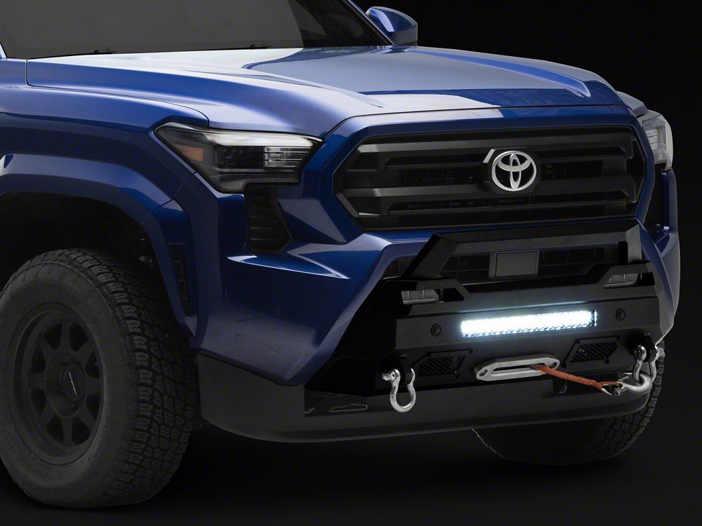 Barricade Stubby HD Front Bumper with Winch Mount and 20-Inch LED Light Bar (24-26 Tacoma)