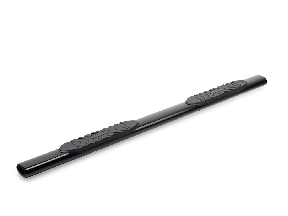 Barricade 5-Inch Oval Straight End Side Step Bars; Black (22-25 Tundra CrewMax)