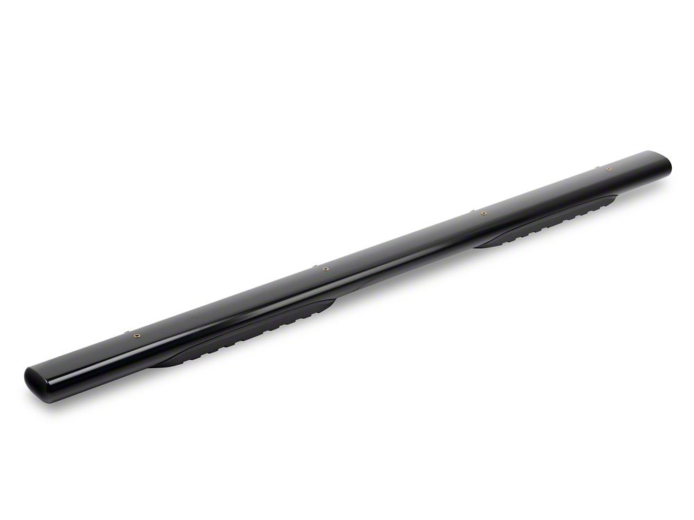 Barricade 5-Inch Oval Straight End Side Step Bars; Black (22-25 Tundra CrewMax)