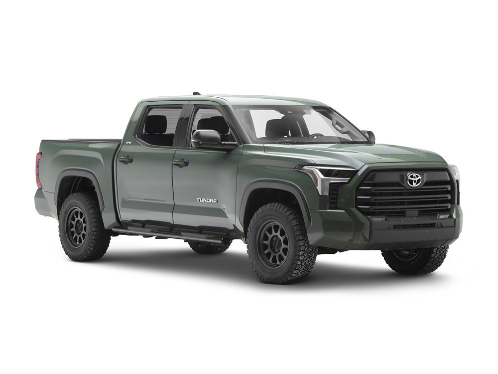 Barricade 5-Inch Oval Straight End Side Step Bars; Black (22-25 Tundra CrewMax)