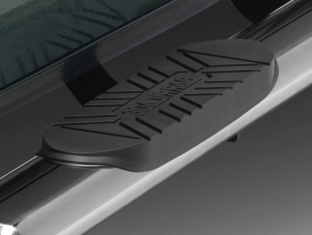Barricade 5-Inch Oval Straight End Side Step Bars; Stainless Steel (22-25 Tundra CrewMax)