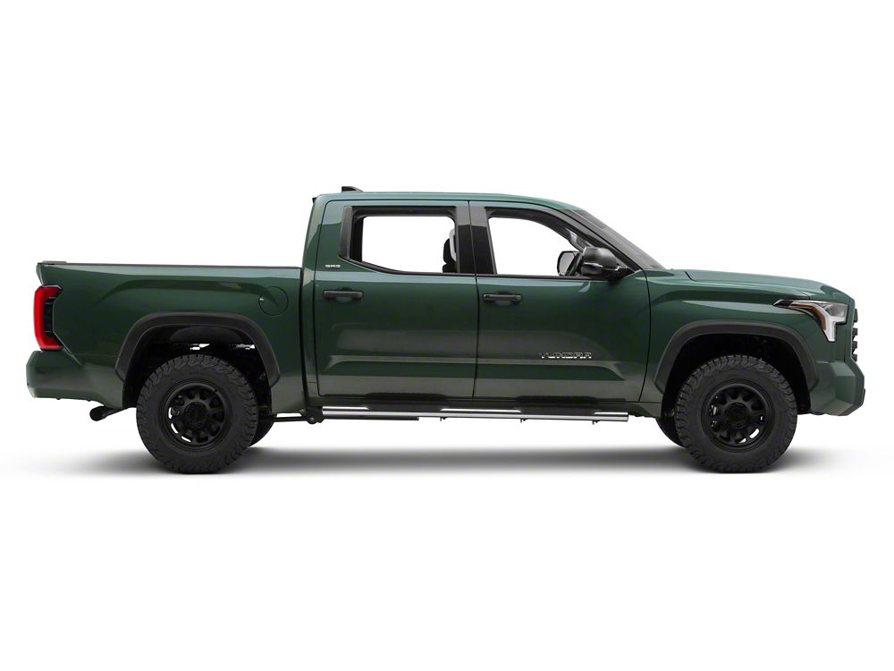 Barricade 5-Inch Oval Straight End Side Step Bars; Stainless Steel (22-25 Tundra CrewMax)
