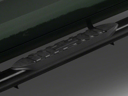Barricade 5-Inch Oval Bent End Side Step Bars; Black (22-25 Tundra CrewMax)