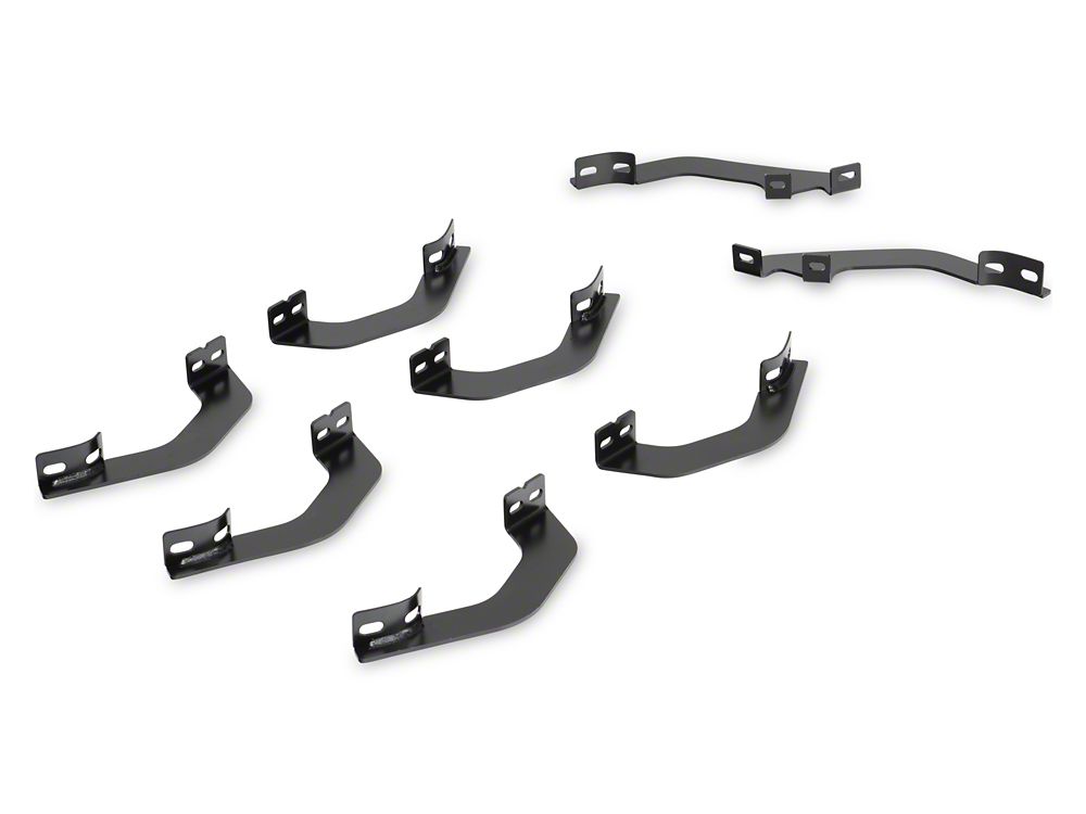 Barricade 5-Inch Oval Bent End Side Step Bars; Textured Black (22-25 Tundra CrewMax)