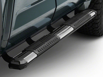 Barricade Saber 5-Inch Aluminum Side Step Bars; Stainless Cover Plates (22-25 Tundra CrewMax)