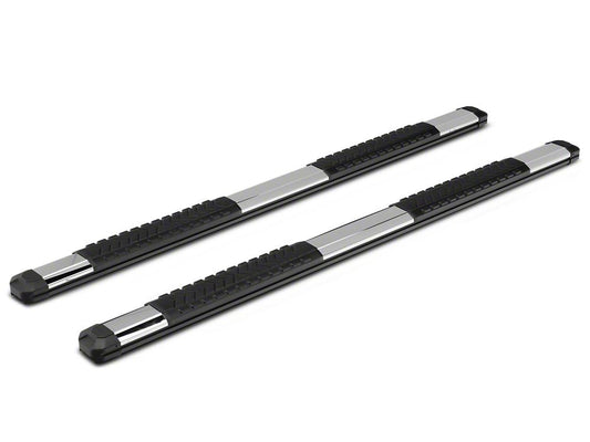 Barricade Saber 5-Inch Aluminum Side Step Bars; Stainless Cover Plates (22-25 Tundra CrewMax)