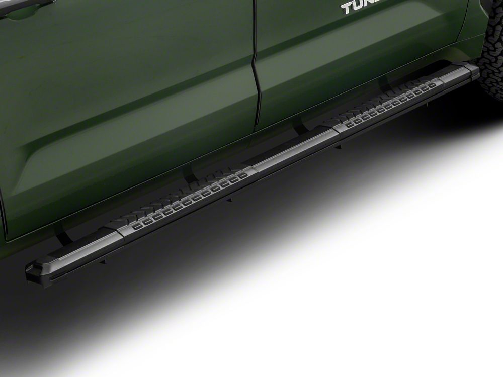 Barricade Saber 5-Inch Aluminum Side Step Bars; Black Cover Plates (22-25 Tundra CrewMax)